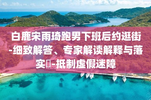白鹿宋雨琦跑男下班后约逛街-细致解答、专家解读解释与落实​-抵制虚假迷障